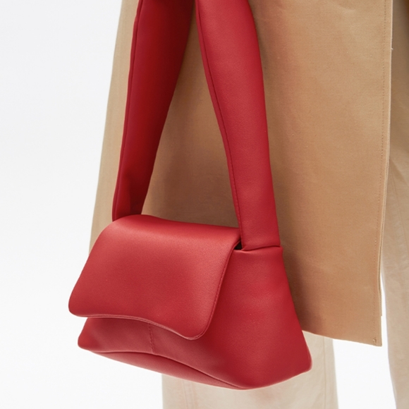 Songmont Handbags - NEW SONGMONT HUGNNY RED LEATHER PILLOW SHOULDER CROSSBODY BAG